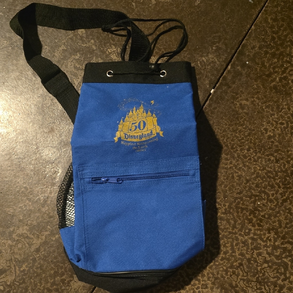 Disney Blue and Black Backpack with Drawstring Closure